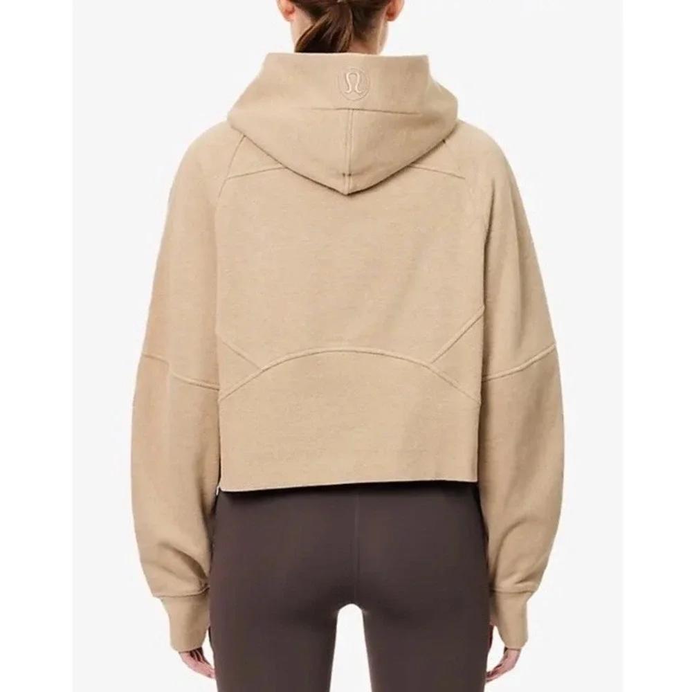 Lululemon Scuba Half-Zip Cotton-Blend Hoody - Heathered Nutmeg M/L